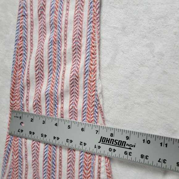Isabel Marant Étoile Womens Chevron Striped Cropped Pants Sz 36 Red/Blue Stretch - Picture 11 of 11